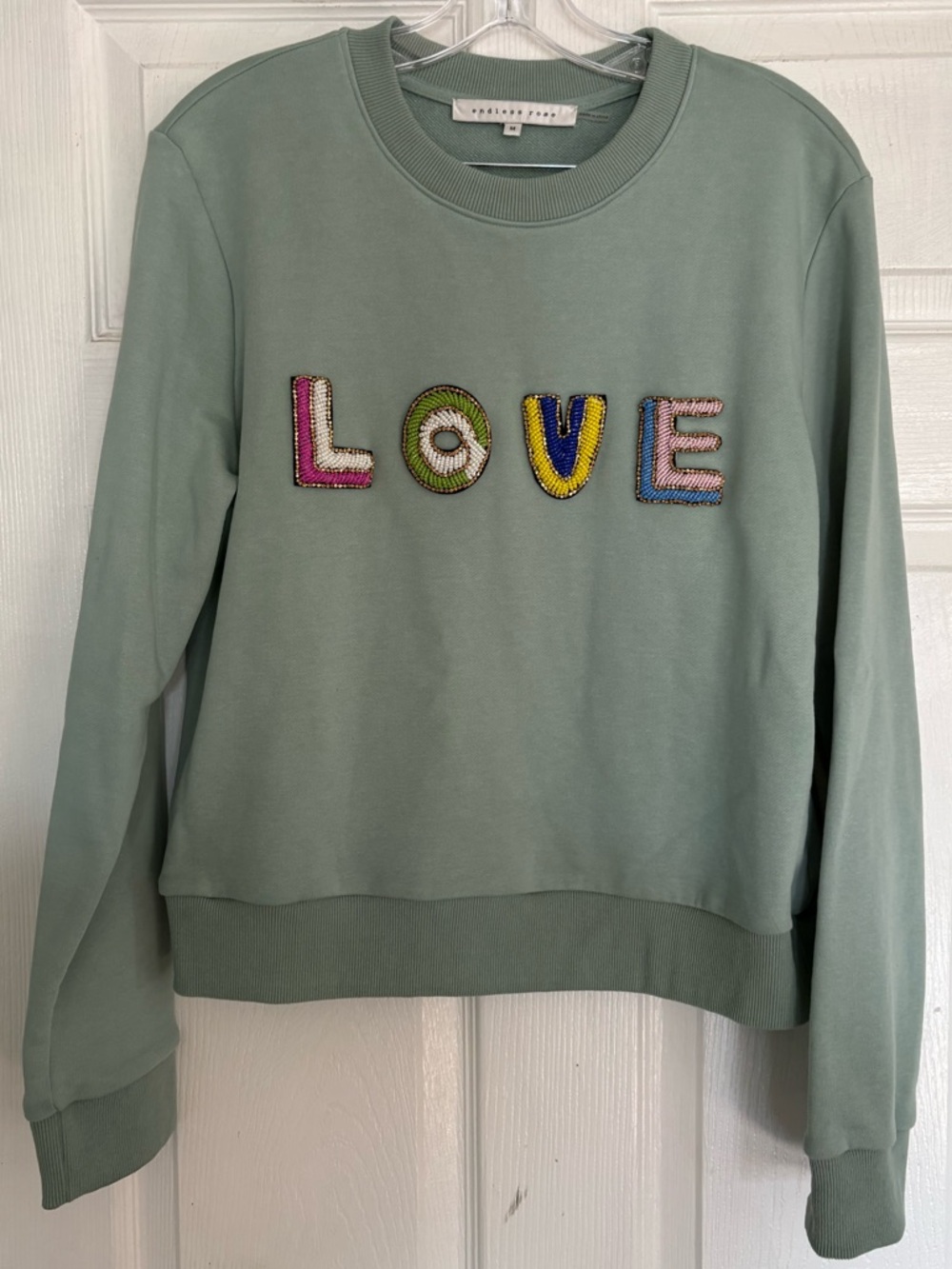 Endless Rose Sage Green Crewneck Sweatshirt